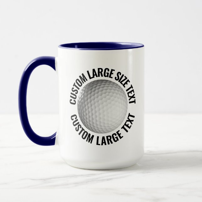 Caneca Grande Texto AZUL MARINHO Combo 15oz Golf Personal (Esquerda)