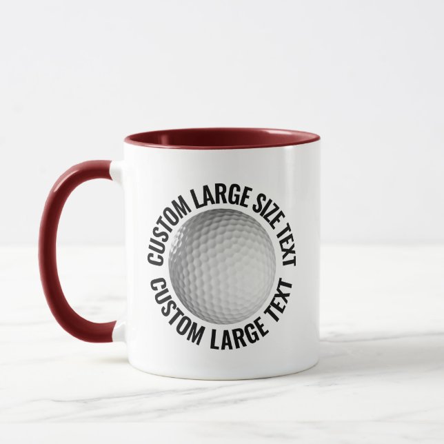 Caneca Grande Texto MAROON Combo 11oz Golf Personalizado (Esquerda)