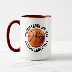 Caneca Grande Texto MAROON Combo 15oz Basquete Personaliz
