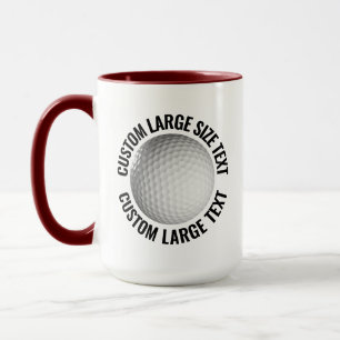 Caneca Grande Texto MAROON Combo 15oz Golf Personalizado