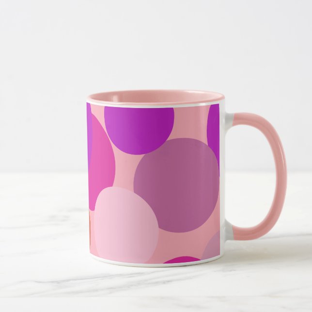 Caneca Grandes bolinhas anos 70 em roxo (Direita)