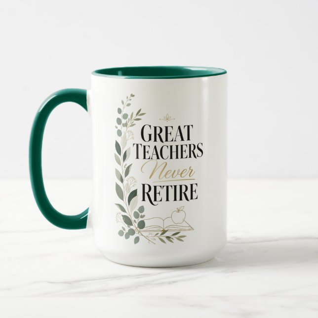 Caneca Grandes Professores Nunca Se Aposentam (Esquerda)