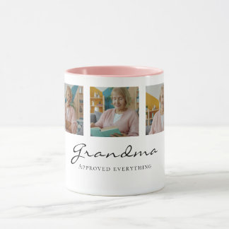 Caneca Grandma Approved Cozy Cute Minimalist Witty Coffee
