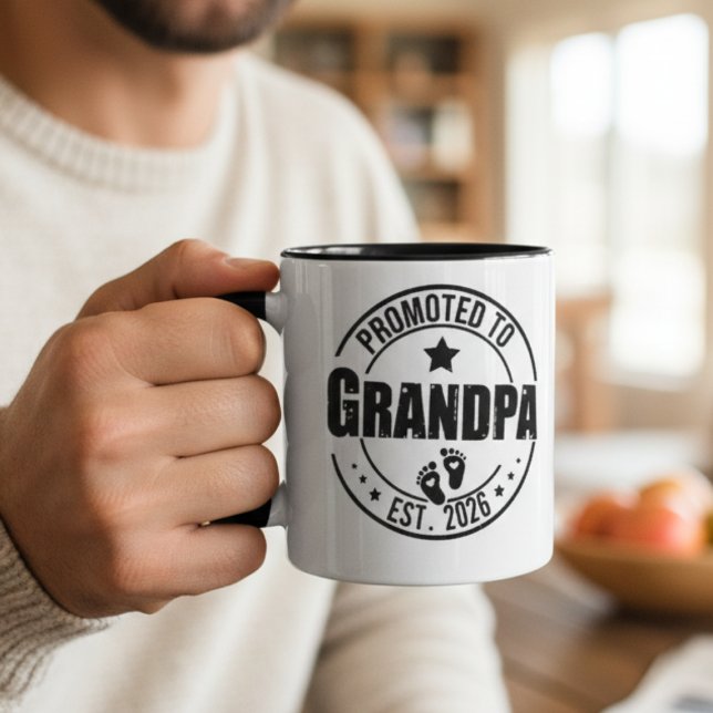 Caneca Grandpa Announcement Mug Gift (Grandpa announcement mug)