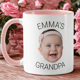 Caneca Grandpa Birthday Baby Face Custom Mug