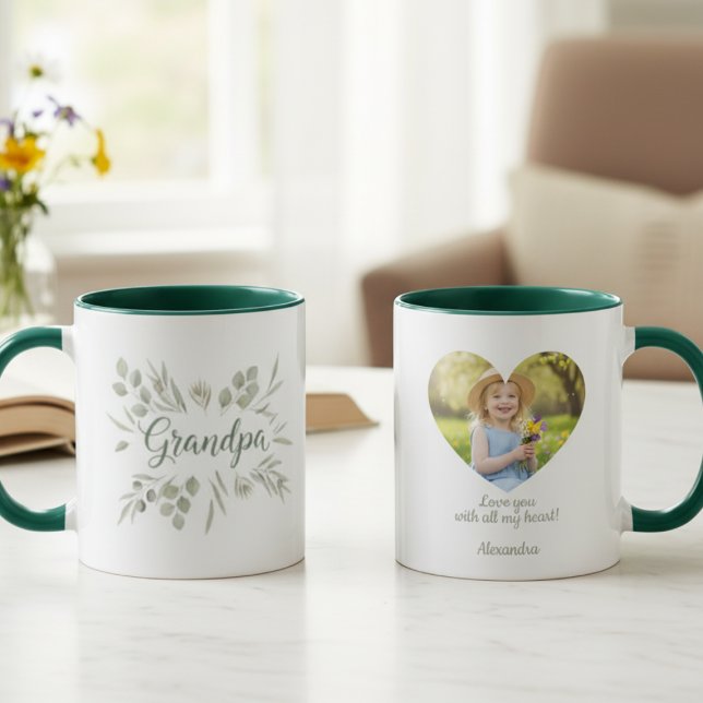 Caneca Grandpa Botanical Photo (Botanical Grandpa photo mug)
