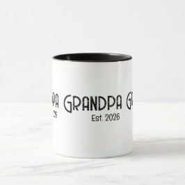 Caneca Grandpa Established Grunge text est. year two tone