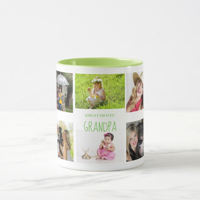 Caneca GRANDPA Foto Mug 10 x Netos de Colagem Fotografias (Centro)