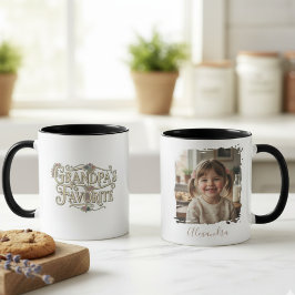 Caneca Grandpa's Favorite Personalized Photo