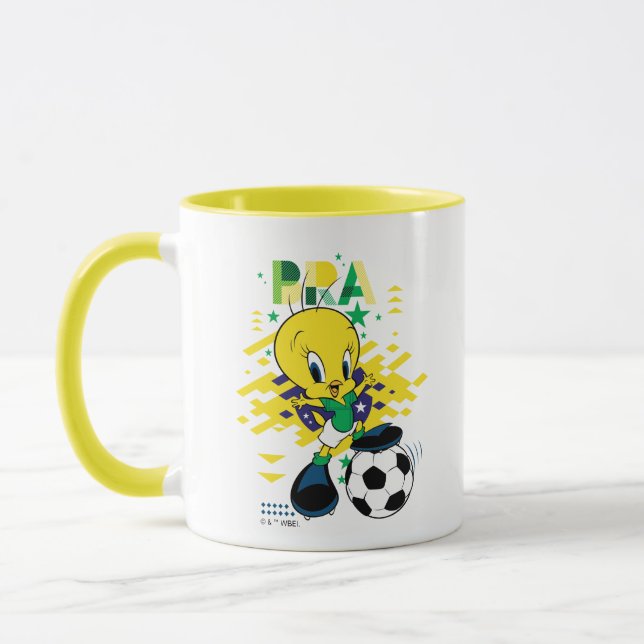Caneca Grático do TWEETY™ Time Brasil Futebol (Esquerda)