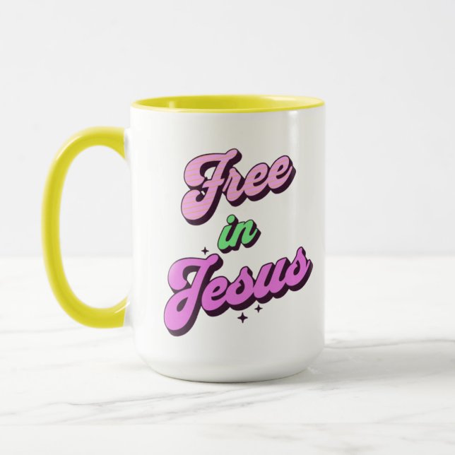 Caneca Grátis em Jesus Estilo Retro, Inspiração Mug (Esquerda)