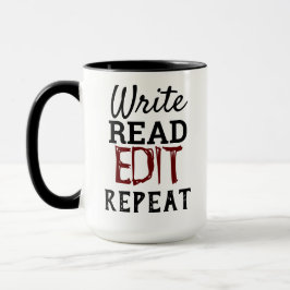 Caneca Gravar, Ler, EDITAR, Repetir