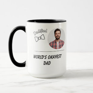 Caneca Gravata Borboleta Engraçada do Dia dos Pais com Fo