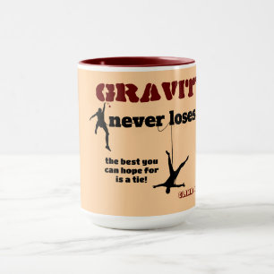 Caneca Gravidade Nunca Perderes - Design de Escalada de R