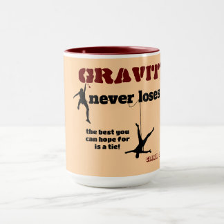 Caneca Gravidade Nunca Perderes - Design de Escalada de R