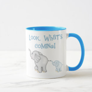 Caneca Gravidez azul do elefante