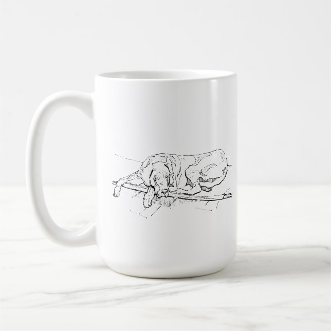 Caneca Great Dane – Caneca de Café Minimalista par (Esquerda)