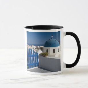 Caneca Grécia e Ilha Grega de Santorini a partir do