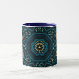 Caneca Green Dourado Boho Rosette Mandala