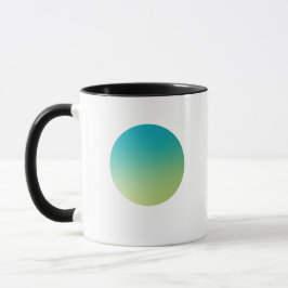 Caneca Green Gradient Circle Vignette Abstract Design