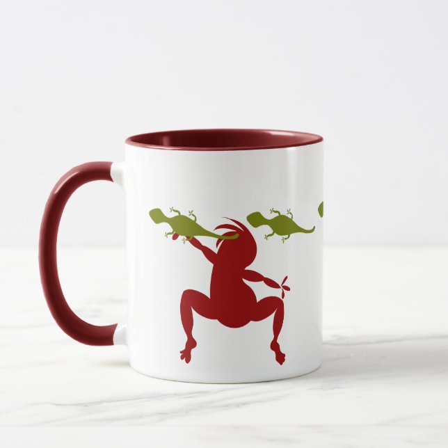 Caneca Green Lizards e Red Dancing Kokopelli (Esquerda)