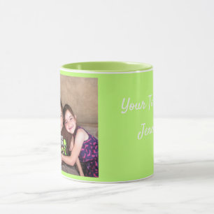 Caneca Green Personalize PHOTO MOPLATE Gift Coffee Mug
