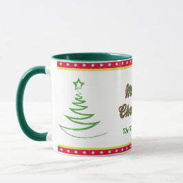 Caneca Green Tree Felry Família de Natal