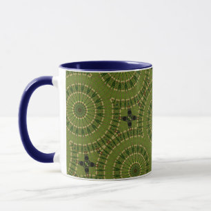 Caneca Green Wheel Mandala / Grünes Rad Mandala