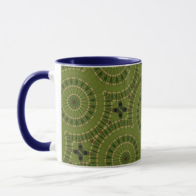 Caneca Green Wheel Mandala / Grünes Rad Mandala (Esquerda)