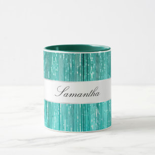 Caneca Grelha de Mint Chic Tinsel Stripes