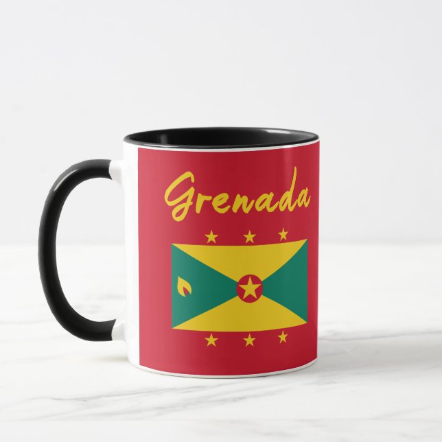 Caneca Grenada Flag Grenadiano Caribe Carnaval Mas (Esquerda)