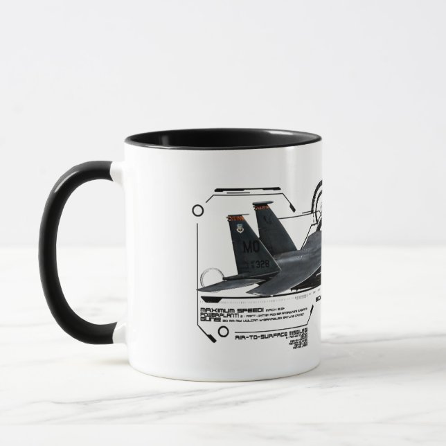 Caneca Greve Eagle de F-15E (Esquerda)