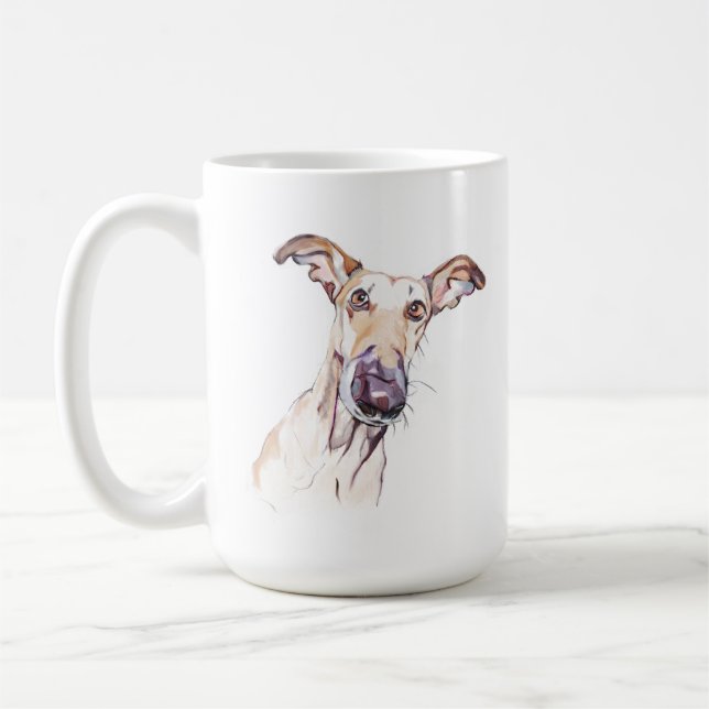 Caneca Greyhound – Caneca de Café Mãe de Cachorro (Esquerda)