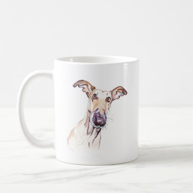 Caneca Greyhound – Caneca de Café Mãe de Cachorro (Esquerda)