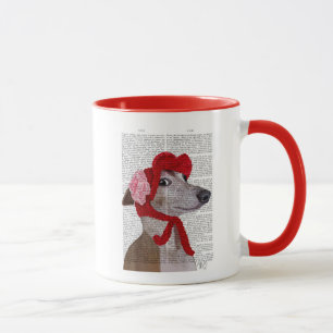 Caneca Greyhound com Red Wooly Hat 2