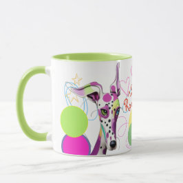 Caneca Greyhound Dog Aloja Arte Feliz Reproduzindo