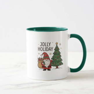 Caneca Grinalda de Natal Merry & Bright com Cabo Verde