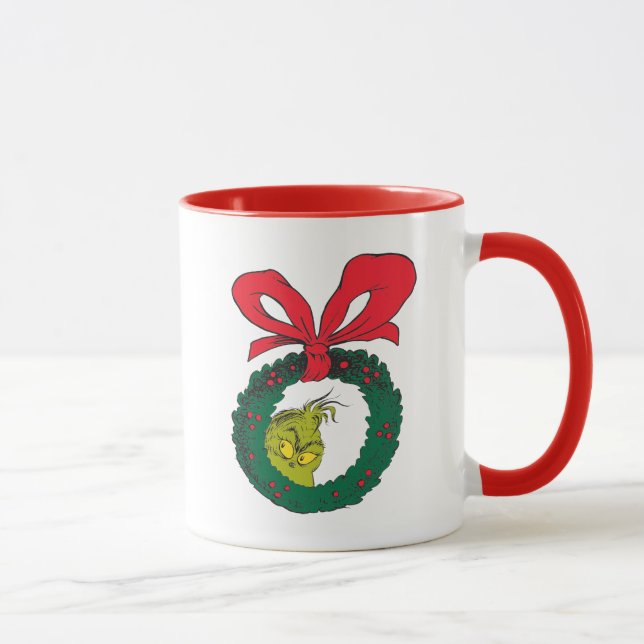 Caneca Grinch Clássico | Coroa de Natal (Direita)