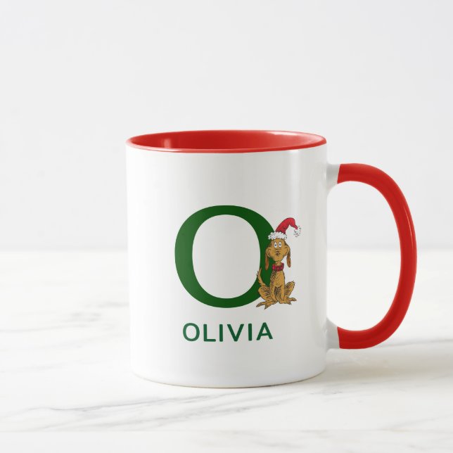 Caneca Grinch Clássico Max | Nome e Monograma O (Direita)