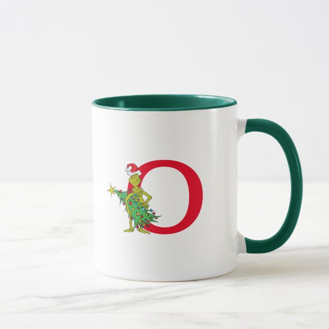 Caneca Grinch Clássico | Monograma Malvado O (Direita)