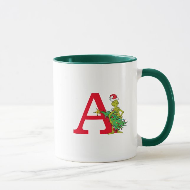 Caneca Grinch Clássico | Monograma Travesso A (Direita)
