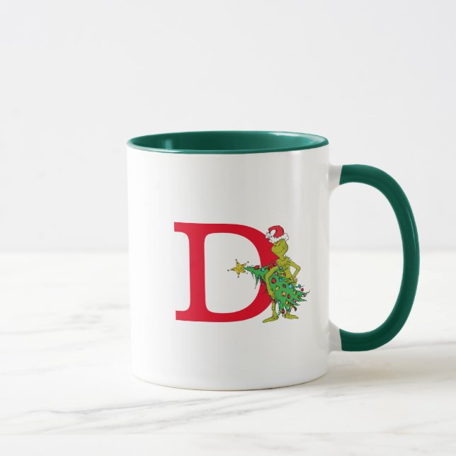 Caneca Grinch Clássico | Monograma Travesso D (Direita)