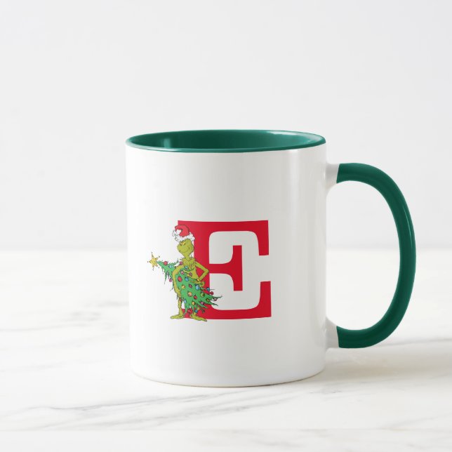 Caneca Grinch Clássico | Monograma Travesso E (Direita)