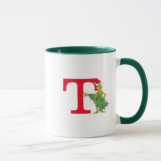 Caneca Grinch Clássico | Monograma Travesso T (Direita)