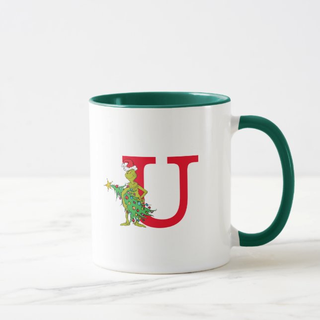 Caneca Grinch Clássico | Monograma Travesso U (Direita)