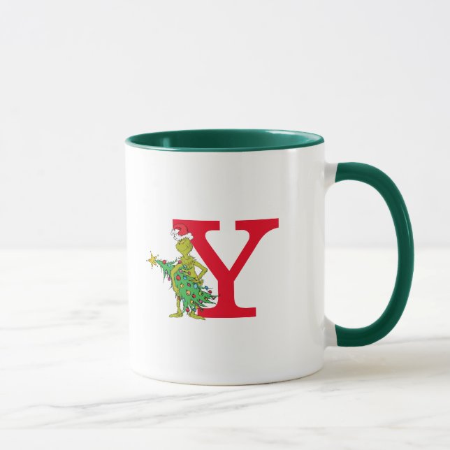 Caneca Grinch Clássico | Monograma Travesso Y (Direita)