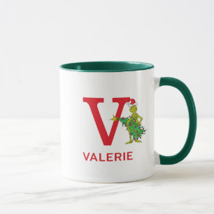Caneca Grinch Clássico Nome Malvado e Monograma V