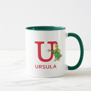 Caneca Grinch Clássico Nome Travesso e Monograma U
