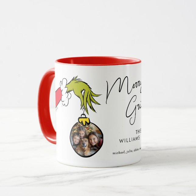 Caneca Grinch | Enfeite Personalizado (Frente Esquerda)