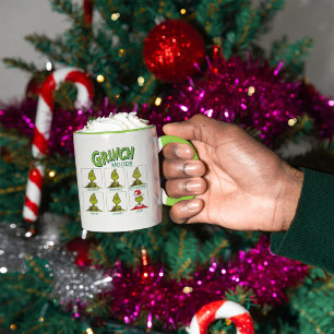 Caneca Grinch Gráfico de Humores Edição de Natal